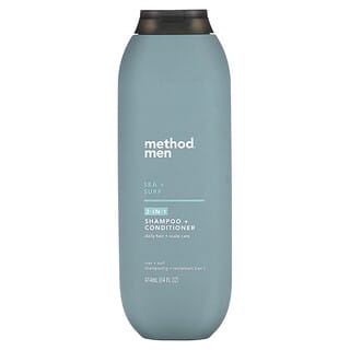 Method, 男性，2 -1 洗髮水 + 護髮素，海上 + 衝浪，14 液量盎司（414 毫升）