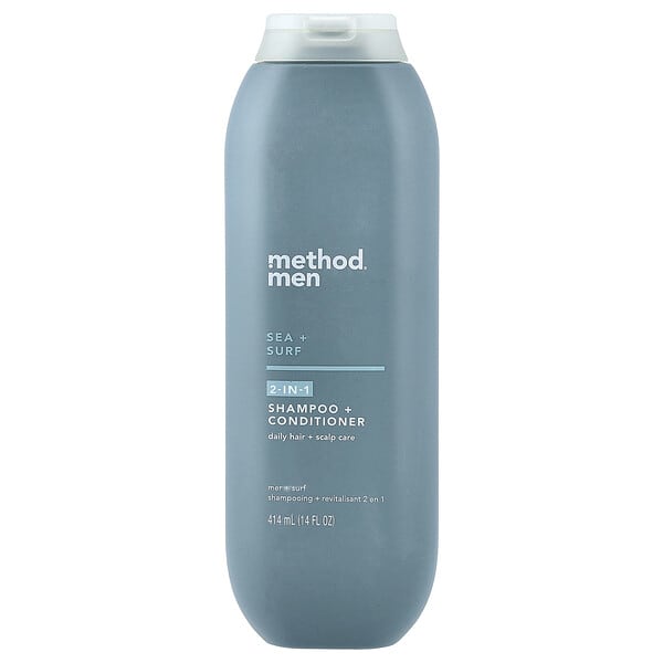 Method, 남성용, 2-in-1 샴푸 + 컨디셔너, 바다 + 서프, 414ml(14fl oz)