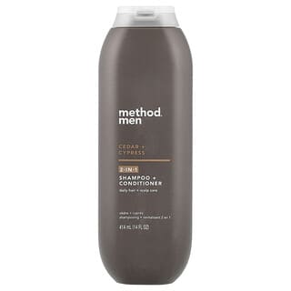 Method, Lelaki, Syampu 2-Dalam-1 + Perapi, Cedar + Cypress, 14 fl oz (414 ml)