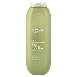 Method, Mannen, 2-in-1 shampoo + conditioner, jeneverbes + salie, 14 fl oz (414 ml)