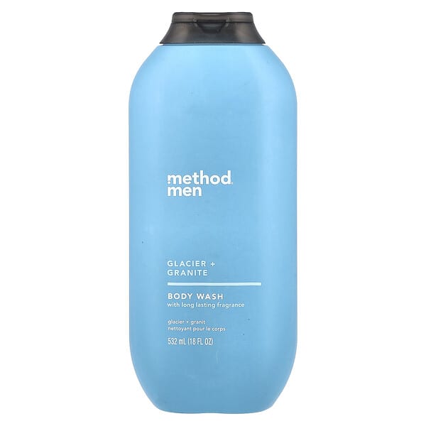 Method, 남성용, 바디 워시, 빙하 + 화강암, 532ml(18fl oz)