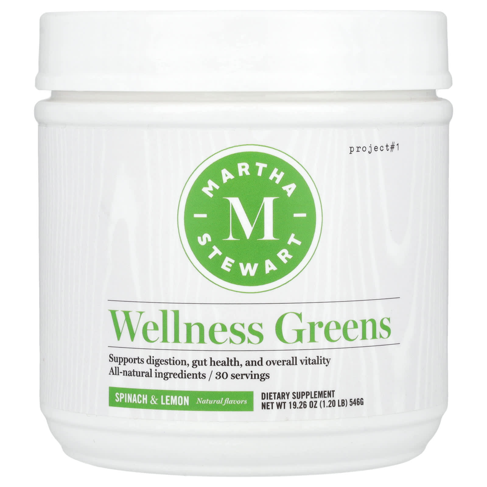Wellness Greens, Spinach Lemon, oz (546 g)