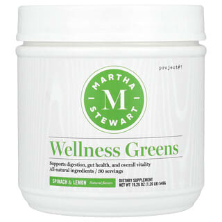 Martha Stewart Wellness, Wellness Greens（ウェルネスグリーンズ）、ホウレンソウ＆レモン、546g（19.26オンス）