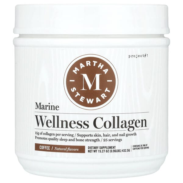 Martha Stewart Wellness, Marine Wellness Collagen, Coffee, 15.27 oz (432.5 g) — product photo 1