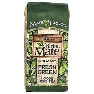 Mate Factor, Yerba Mate Organik, Sayur Segar, Daun Teh Herba, 340 g (12 ons)