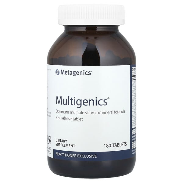 Metagenics, Multiogenics® 종합비타민, 철분 함유, 180정
