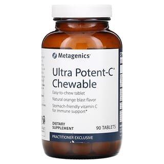 Metagenics, Ultrapotent-C Masticable, Explosión de naranja natural`` 90 comprimidos