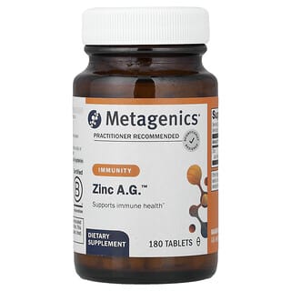 Metagenics, Cink AG™, Imunitet, 20 mg, 180 tableta