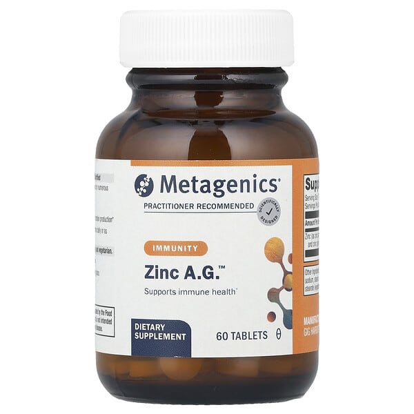 Zinc A.G.™, 20 mg, 60 Tablets