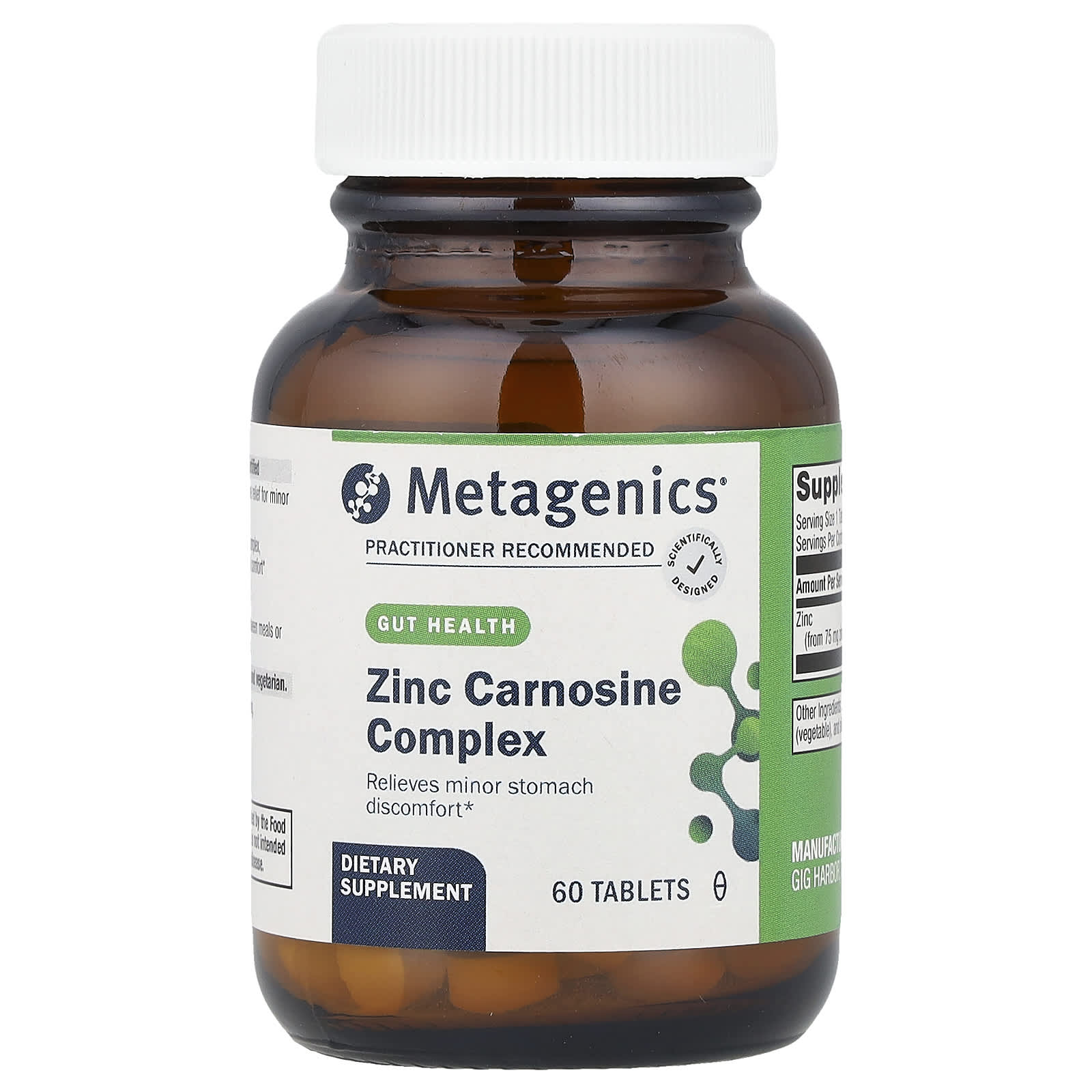 Zinc Carnosine Complex , 17 mg, 60 Tablets