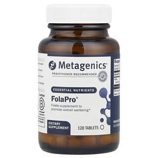 Metagenics, FolaPro®, 1330 µg, 120 tabletek