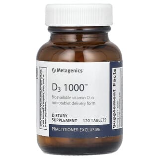 Metagenics, D3 1000, 120 comprimidos