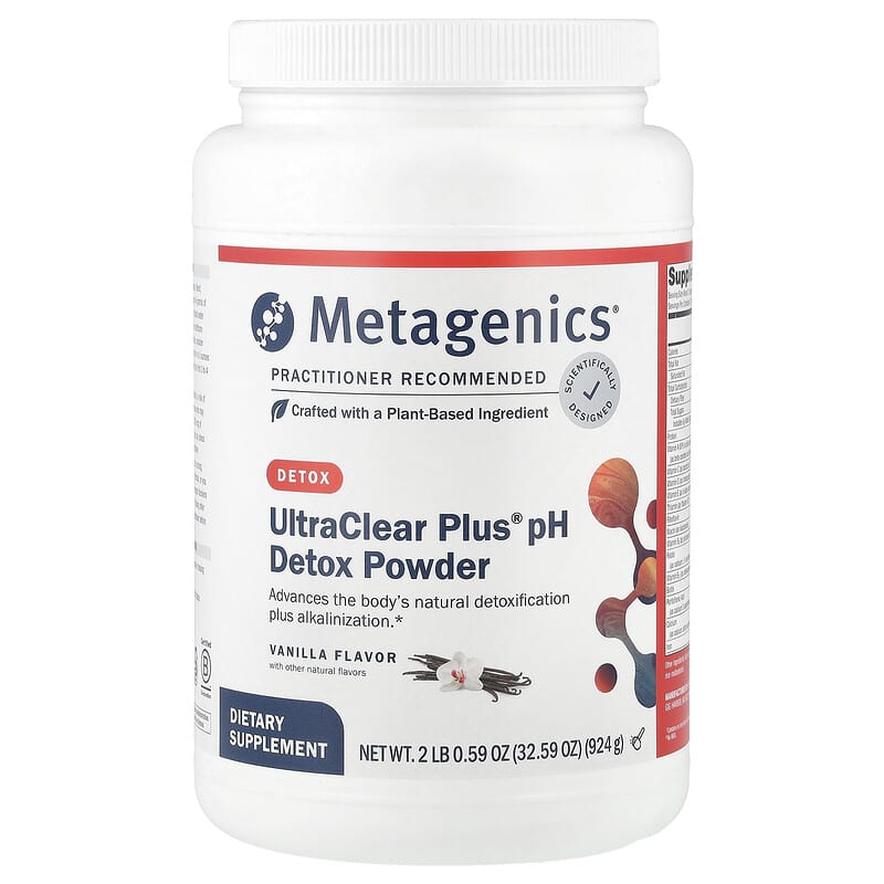 UltraClear Plus® pH Detox Powder、バニラ、924g（2ポンド0.59オンス）