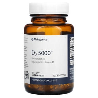 Metagenics, D3 5000, 120 гелевых капсул