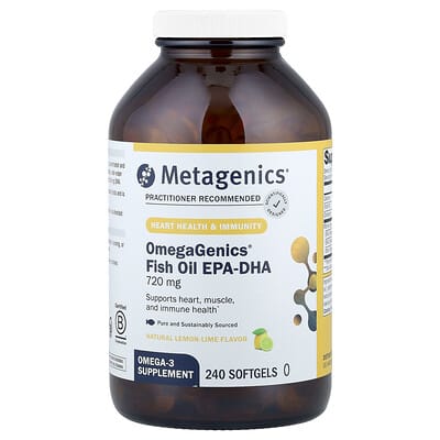 OmegaGenics®, 피쉬 오일 EPA-DHA, 천연 레몬-라임, 720mg