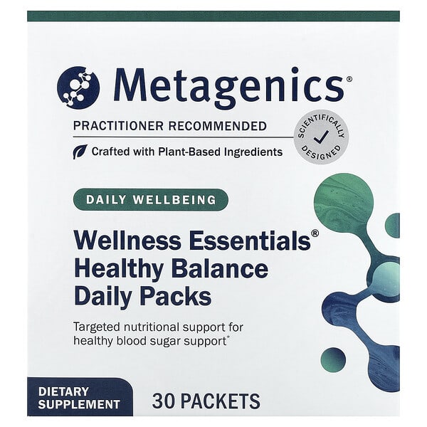 Metagenics, Wellness Essentials, Equilibrio saludable, 30 sobres