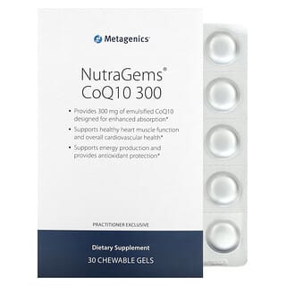 Metagenics, NutraGems CoQ10 300, 30 Cápsulas Mastigáveis