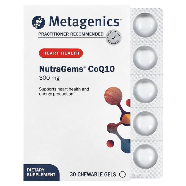 NutraGems® CoQ10, 300 mg, 30 Chewable Gels