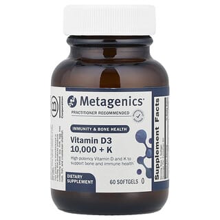 Metagenics, Vitamin D3 10.000 + K, 60 Weichkapseln