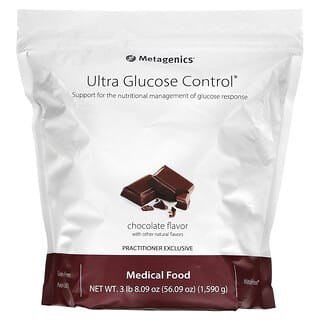 Metagenics, Ultra contrôle de la glycémie, Aliments médicaux, Chocolat, 3 kg (8,09 oz)