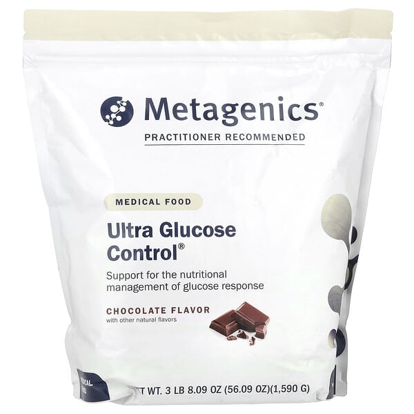 Metagenics, Ultra Glucose Control®, 의료 식품, 초콜릿, 1,590g(56.09oz)