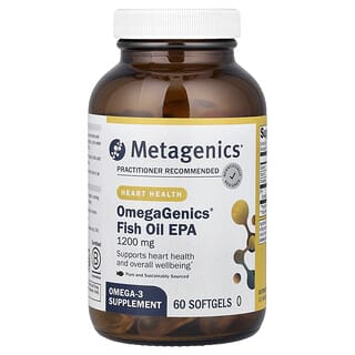 Metagenics, OmegaGenics®, EPA 1200, Lima-limón natural, 1200 mg, 60 cápsulas blandas
