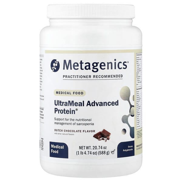 Metagenics Medical Food, UltraMeal Advanced Protein®, Dutch Chocolate, 1 lb 4.74 oz (588 g)