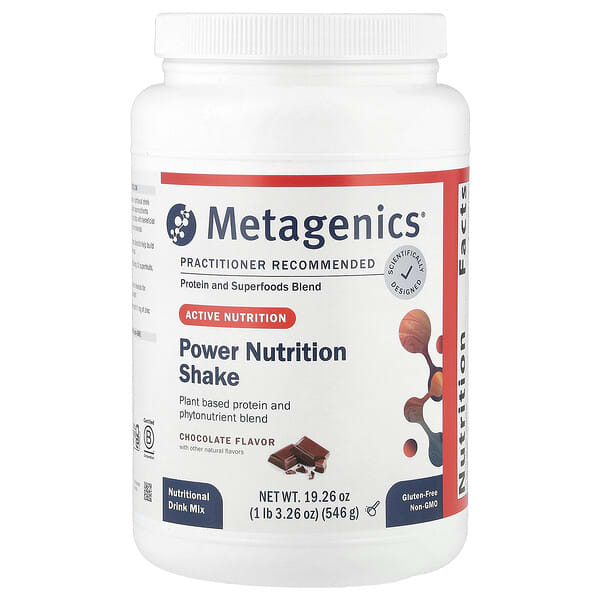 Metagenics Power Nutrition Shake, Chocolate, 1 lb 3.26 oz (546 g)