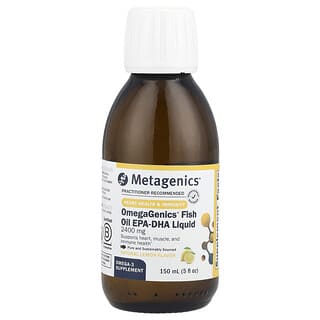 Metagenics, Rybí olej OmegaGenics ® EPA-DHA Liquid, přírodní citron, 5 fl oz (150 ml)