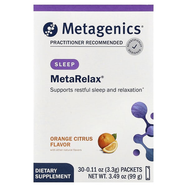 MetaRelax®, Orange Citrus, 30 Packets, 0.11 oz (3.3 g) Each
