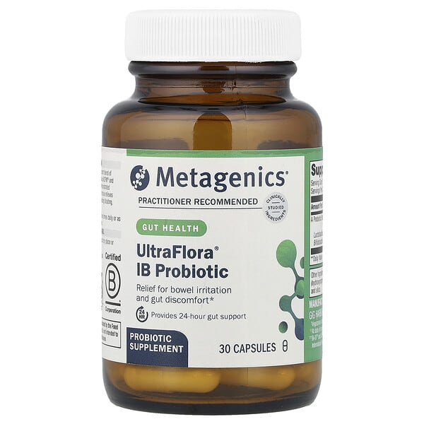 Metagenics, UltraFlora® IB 프로바이오틱, 캡슐 30정