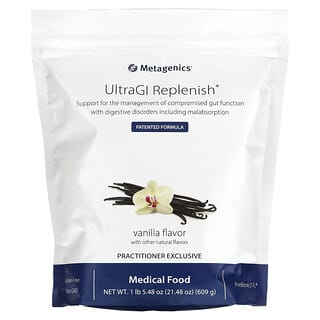 Metagenics, UltraGI Replenish, Aliments médicaux, Vanille, 609 g