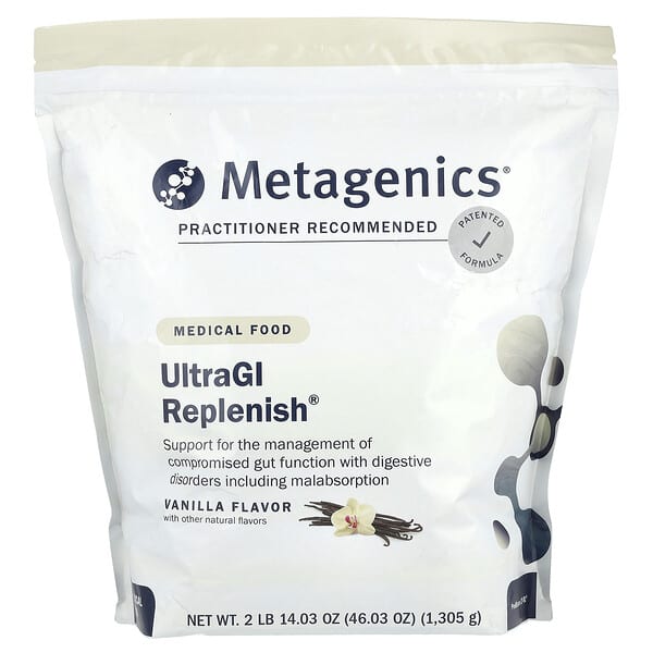 Metagenics UltraGI Replenish®, Vanilla, 46.03 oz (1,305 g)