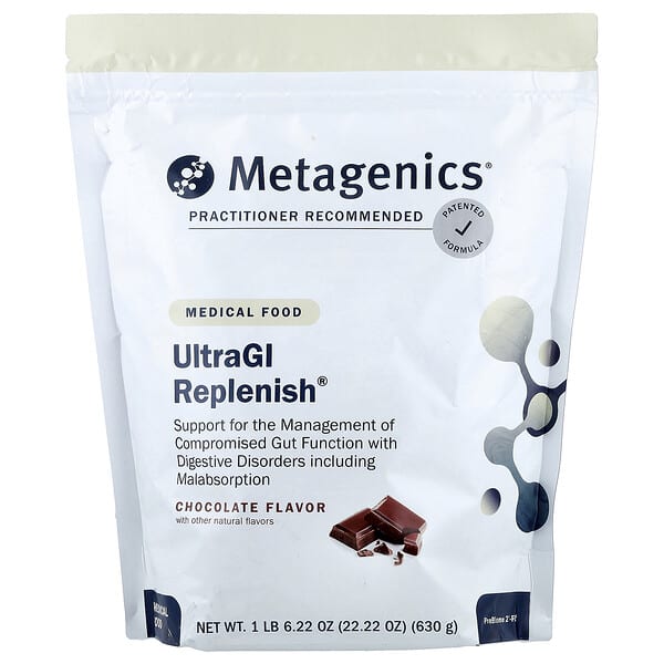 Metagenics UltraGI Replenish®, Medical Food, Chocolate, 22.22 oz (630 g)