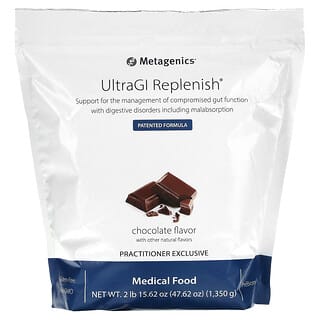 Metagenics, UltraGI Replenish, Alimentos Medicinais, Chocolate, 2 lb (15,62 oz)