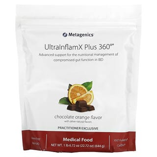 Metagenics, UltralnflamX Plus 360°, Aliments médicaux, Chocolat orange, 644 g