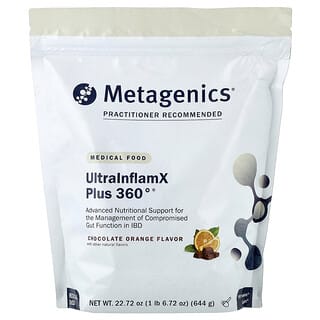 Metagenics, UltralnflamX Plus 360 °, Alimento medicinal, Chocolate y naranja`` 644 g (22,72 oz)