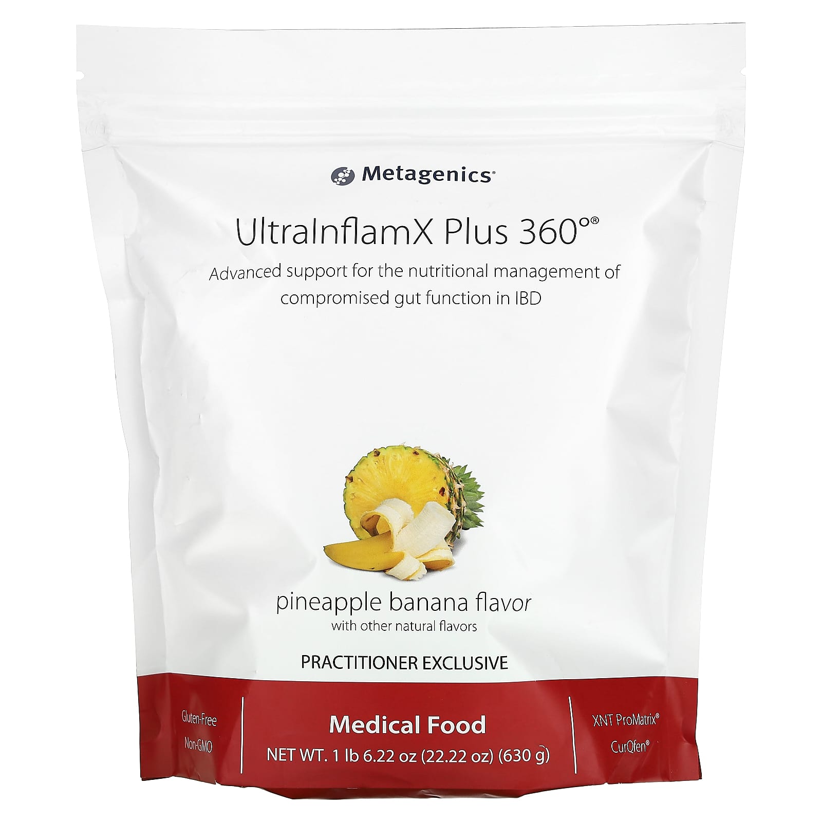 Metagenics Ultrainflamx Plus 360° Medical Food Pineapple Banana 22 22 Oz 630 G