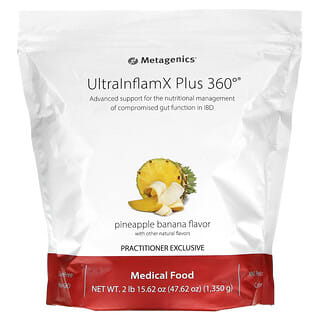 Metagenics, UltralnflamX Plus 360°, медичне харчування, ананас і банан, 1350 г (47,62 унції)