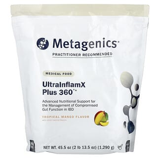 Metagenics, UltralnflamX Plus 360°®, Medical Food, Tropical Mango, 45.5 oz (1,290 g)