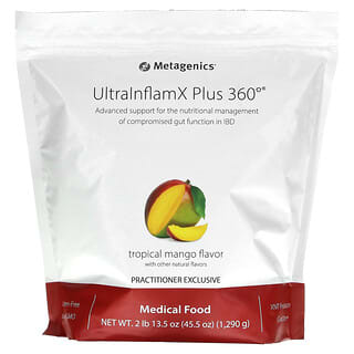 Metagenics, UltralnflamX Plus 360°, Aliment médical, Mangue tropicale, 1290 g
