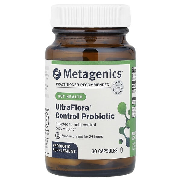 Metagenics UltraFlora® Control Probiotic, 113.1 mg (10 Billion CFU), 30 Capsules