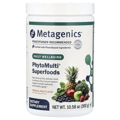 Metagenics, PhytoMulti® Superfoods, Tropical Fruit Flavors, 10.58 oz (300 g)