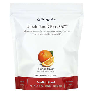 Metagenics, UltralnflamX Plus 360 °, Alimentos Medicinais, Laranja, 658 g (23,21 oz)