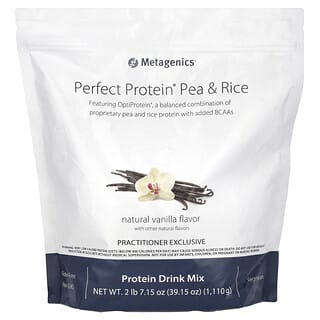 Metagenics, Perfect Protein, горох і рис, натуральна ваніль, 1110 г (2 фунти, 7,15 унції)