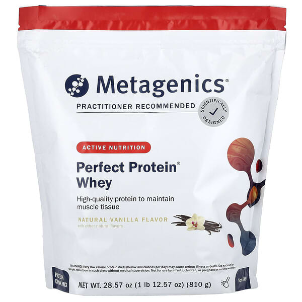 Metagenics, Perfect Protein® 유청, 천연 바닐라, 810g(1lb 12.57oz)
