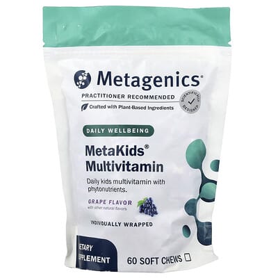 Metagenics, MetaKids® Multivitamin, Grape Flavor, 60 Soft Chewable Tablets