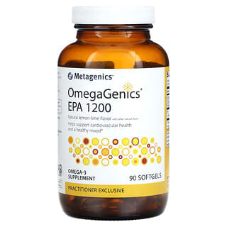 Metagenics, OmegaGenics EPA 1200, Limão e Limão, 90 Cápsulas Softgel