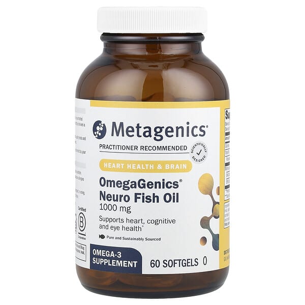 Metagenics OmegaGenics®, Neuro Fish Oil, 1,000 mg, 60 Softgels