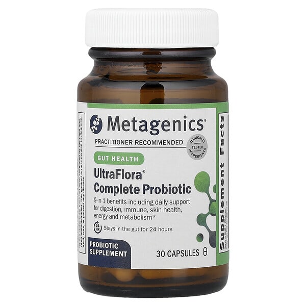 Metagenics, UltraFlora® 컴플리트 프로바이오틱, 캡슐 30정